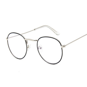 Round Rays Transparent Glasses Frames Men Women Fake Glasses Vintage Optical Myopia Eyeglasses Frames Ladies Retro Eyewear