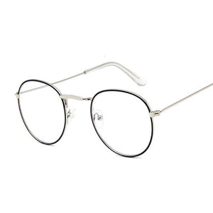 Round Rays Transparent Glasses Frames Men Women Fake Glasses Vintage Optical Myopia Eyeglasses Frames Ladies Retro Eyewear