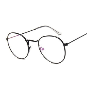Round Rays Transparent Glasses Frames Men Women Fake Glasses Vintage Optical Myopia Eyeglasses Frames Ladies Retro Eyewear