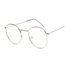 Load image into Gallery viewer, Round Rays Transparent Glasses Frames Men Women Fake Glasses Vintage Optical Myopia Eyeglasses Frames Ladies Retro Eyewear
