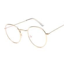 Load image into Gallery viewer, Round Rays Transparent Glasses Frames Men Women Fake Glasses Vintage Optical Myopia Eyeglasses Frames Ladies Retro Eyewear
