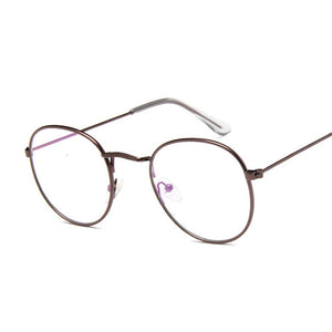 Round Rays Transparent Glasses Frames Men Women Fake Glasses Vintage Optical Myopia Eyeglasses Frames Ladies Retro Eyewear