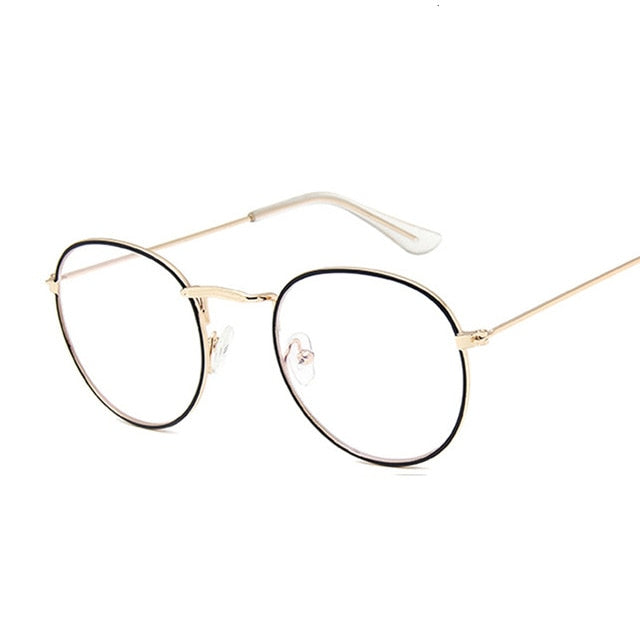 Round Rays Transparent Glasses Frames Men Women Fake Glasses Vintage Optical Myopia Eyeglasses Frames Ladies Retro Eyewear