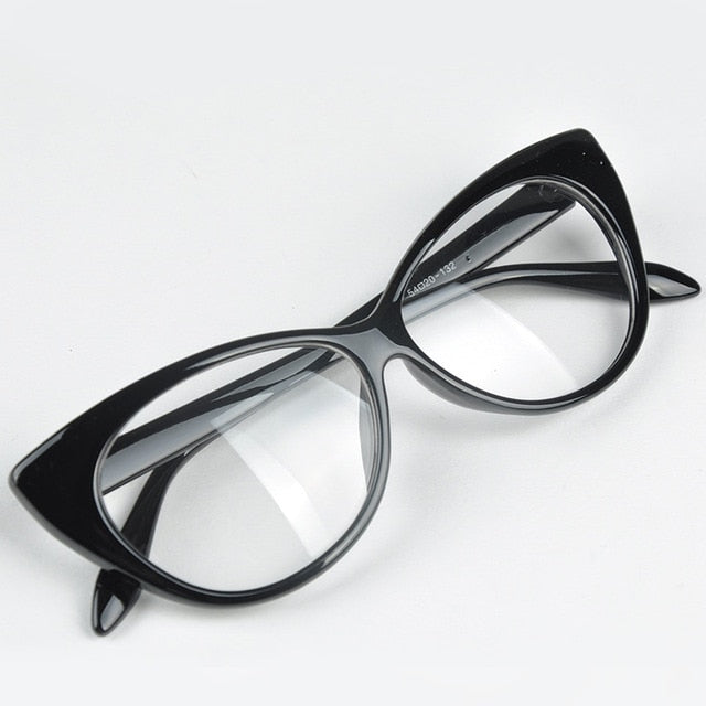 New Cute Lovely Cat Eye Glasses Frame Women Fashion Glasses Female Eyewear Accessories oculos de sol feminino #H1018